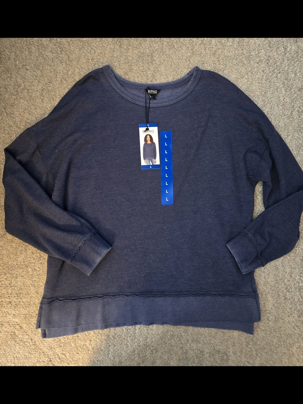 Buffalo David Bitton Blue Pullover Crewneck Sweatshirt